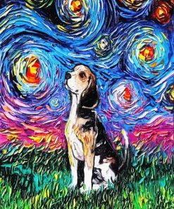 Starry Night Beagle Dog Paint By Number