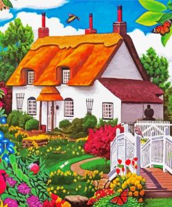 Summer Garden Cottage Paint By Number