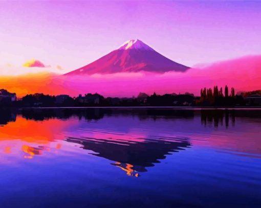 Mt Fuji At Paint By Number