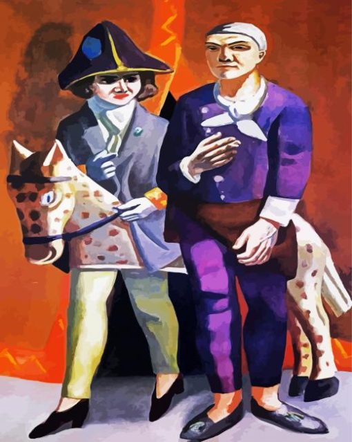The Artist And His Wife By Beckmann Max Paint By Number