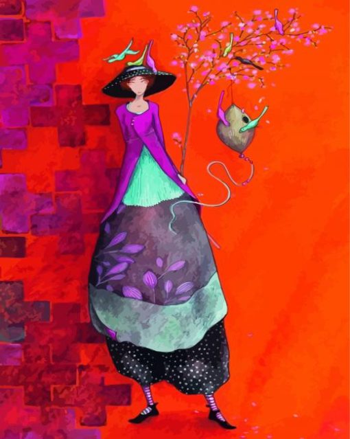 Whimsical Lady Paint By Number