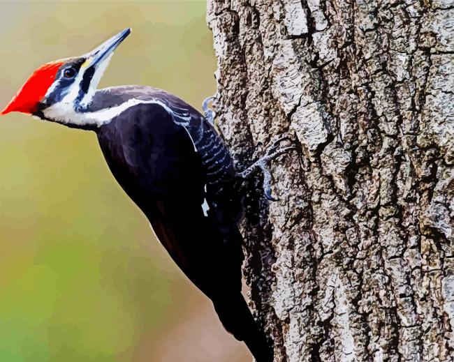 Woodpecker Bird Paint By Number