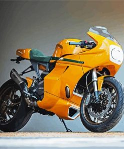 Yellow Ducati Motor Paint By Number
