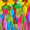 Abstract Three Women Paint By Number