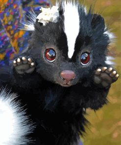 Adorable Skunk Paint By Number