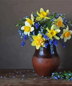 Aesthetic Jug And Wild Daffodils Paint By Number