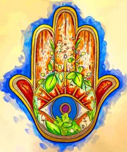Aesthetic Hamsa Illustration Paint By Number