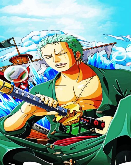 Aestehtic Roronoa Zoro One Piece Paint By Number