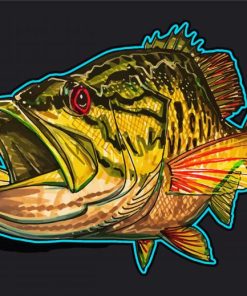 Aesthetic Smallmouth Illustration Paint By Number