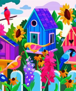 Colorful Birds Paint By Numbe