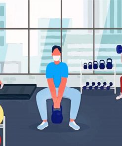 Aesthetic Gym Illustration Paint By Number