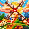 Aesthetic Windmill Paint By Number