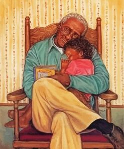 African American Grandpa Paint By Number