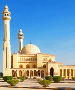Al Fateh Grand Mosque In Bahrain Paint By Number