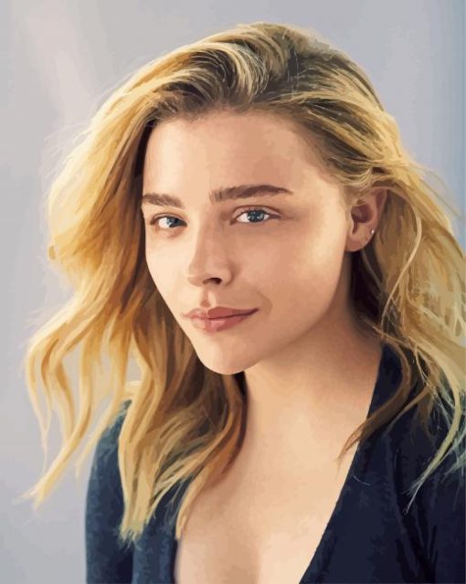 American Actress Chloe Moretz Paint By Number
