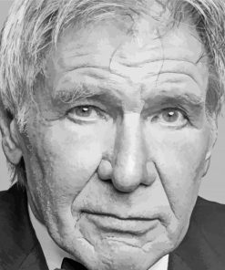 Black And White Harrison Ford Paint By Number