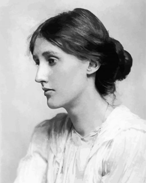 Black And White Virginia Woolf paint by number