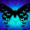 Butterflies Silhouette Paint By Number