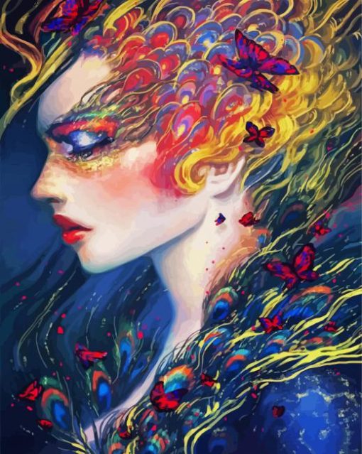 Butterfly Lady Paint By Number