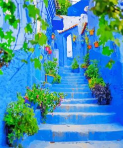 Chefchaouen Blue Streets Paint By Number