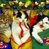 Christmas Cat Paint By Number