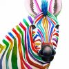 Colorful Zeebras Animal Art Paint By Number