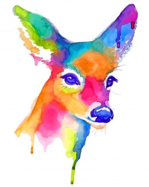 Colorful Splatter Doe Paint By Number