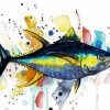 Colorful Tuna Fish Paint By Number