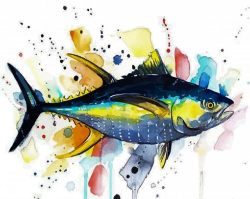 Colorful Tuna Fish Paint By Number