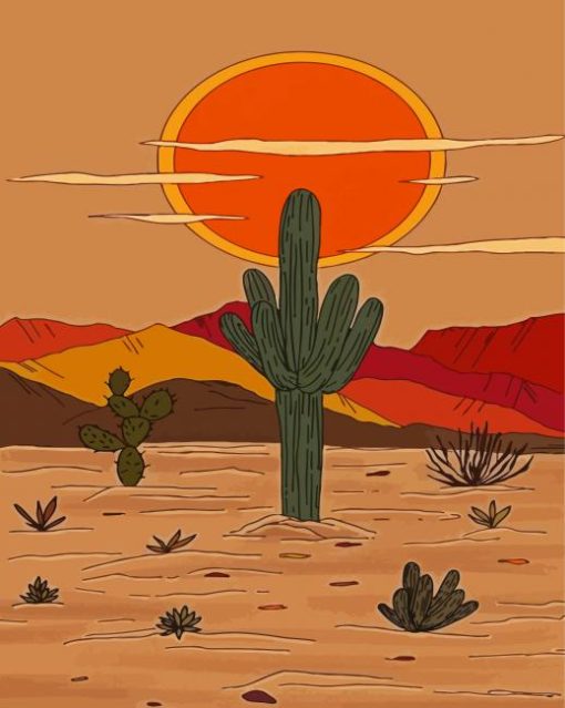 Desert Landscape Paint By Number