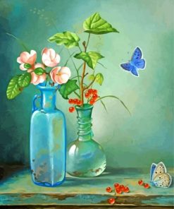 Flowers And Butterflies Paint By Number