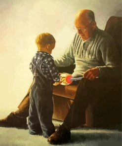 Grandson And Grandparents Paint By Numbe