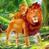 Lion And Cub Paint By Number