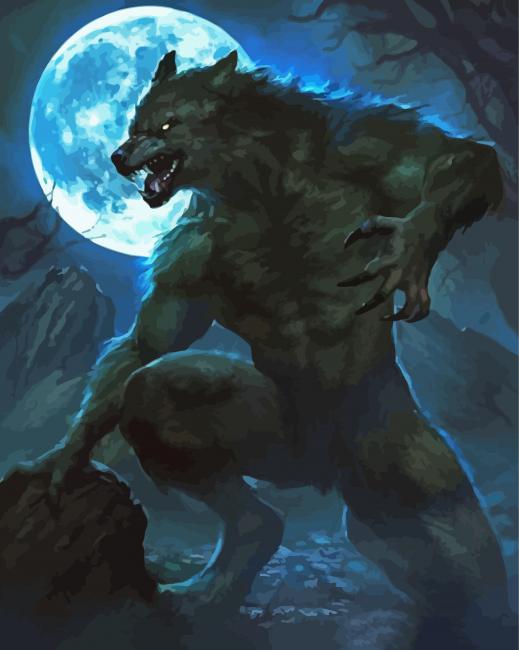 Mad Werewolf Paint By Number