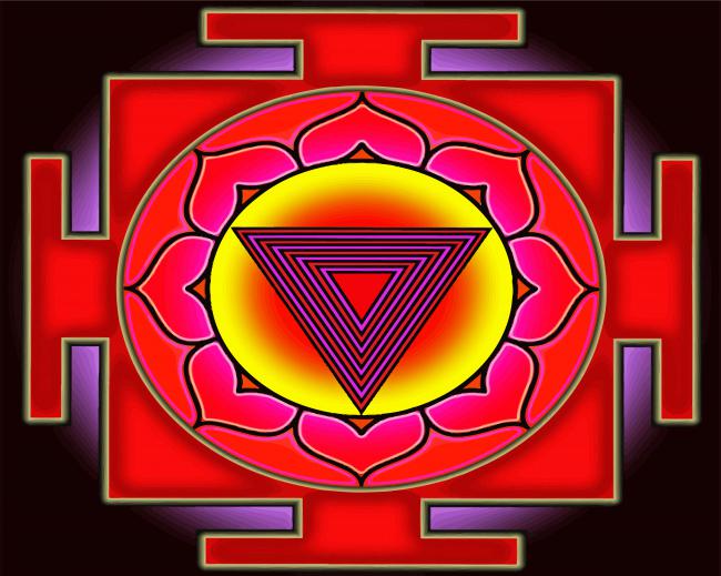 Red Yantra Paint By Number