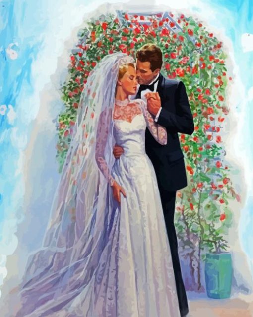Romantic Bride And Groom Paint By Number