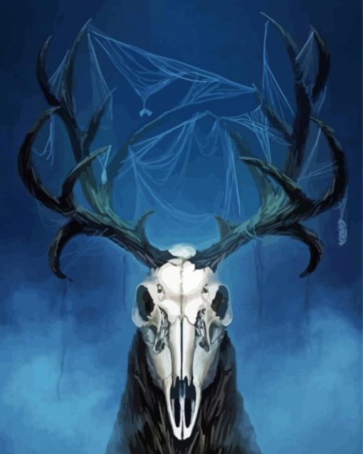 Scary Deer Skull Paint By Number
