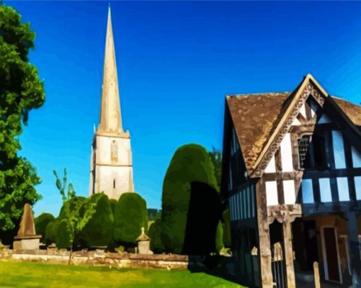 St Mary's Church Batsford England Paint By Number