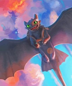 Toothless Night Fury Paint By Number