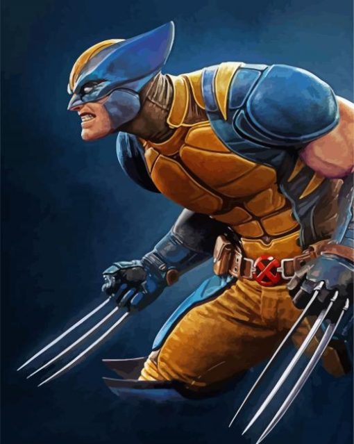 Wolverine Illustration Art Paint By Number