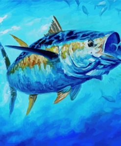 Yellowfin Tuna Fish Paint By Numbe