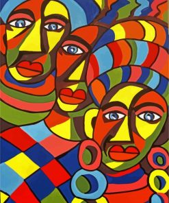Abstract African Tribal Women Paint By Number