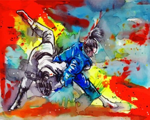 Abstract Judoka Paint By Number