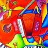 Abstract Music Equipment Paint By Number
