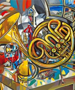 Abstract Tuba Art Paint By Number