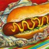 Abstract Hot Dog Food Paint By Number