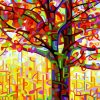 Abstract Trees Art Paint By Number