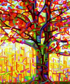Abstract Trees Art Paint By Number