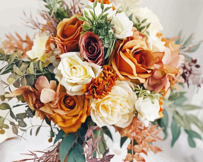 Adorable Boho Bouquet Paint By Number