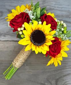 Adorable Roses And Sunflowers Paint By Number